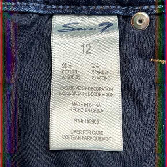 𝅺Seven7 Denim Stretch Bermuda shorts SZ 12 - Picture 6 of 9
